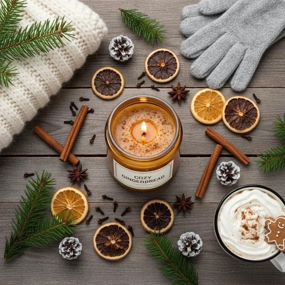 Warm Gingerbread Hearth